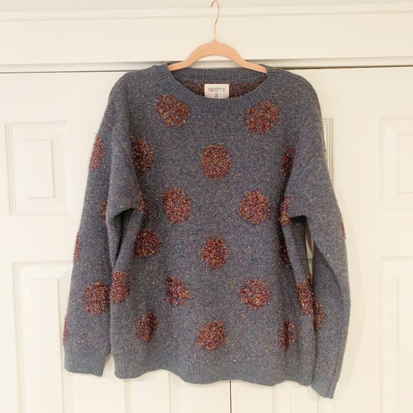 Polka Dot Sparkle Sweater NWOT - Picture 1 of 3